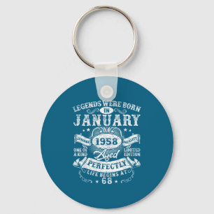 Legenden, geboren im Januar 1958, Vintage Schlüsselanhänger