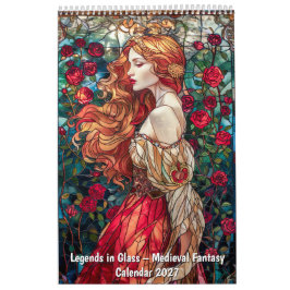 Legenden in Glas – Mittelalterlicher Fantasy-Kalen Kalender