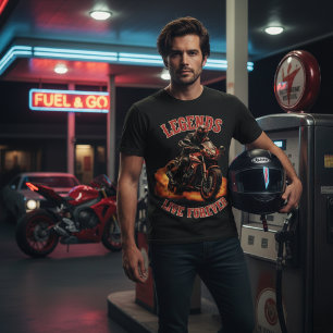 Legenden leben ewig - Sportbike-Motorradfahrer T-Shirt