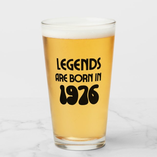 Legenden sind 1976 im Glascup Geboren Glas (Vorne (Gefüllt))