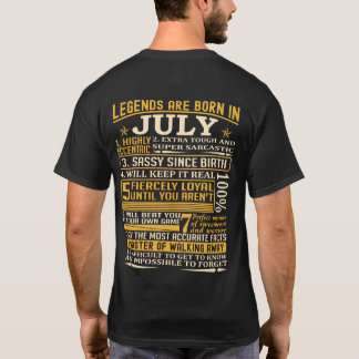 Legenden sind geborene im Juli Tatsachen T-Shirt