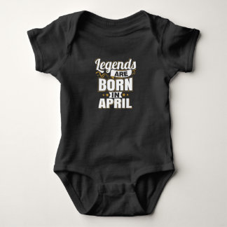 Legenden sind im April Geboren Baby Strampler
