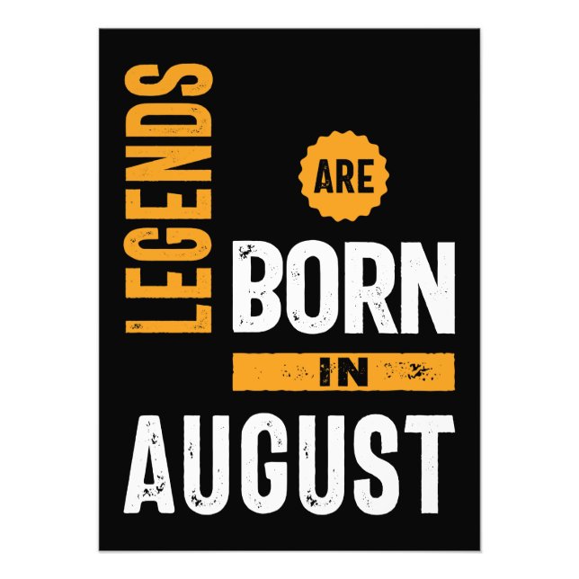 Legenden sind im August Geboren Fotodruck (Vorne)