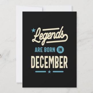 Legenden sind im Dezember - Dezember Geburtstag Ge Einladung