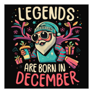 Legenden sind im Dezember Geburtstagsgeschenk gebo Fotodruck