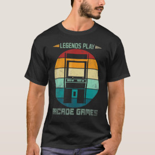 Legenden spielen Arcade-Spiele Retro-Farben Hobby T-Shirt