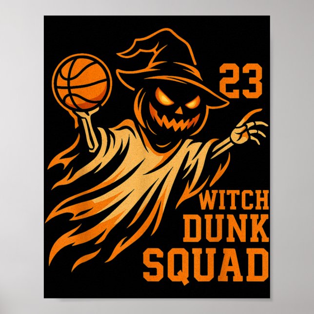 Legenden tragen 23 Halloween Hexe Dunk Squad Baske Poster (Vorne)