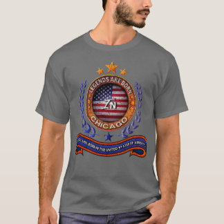 Legenden von Chicago und die Retro-USA-Flagge T-Shirt