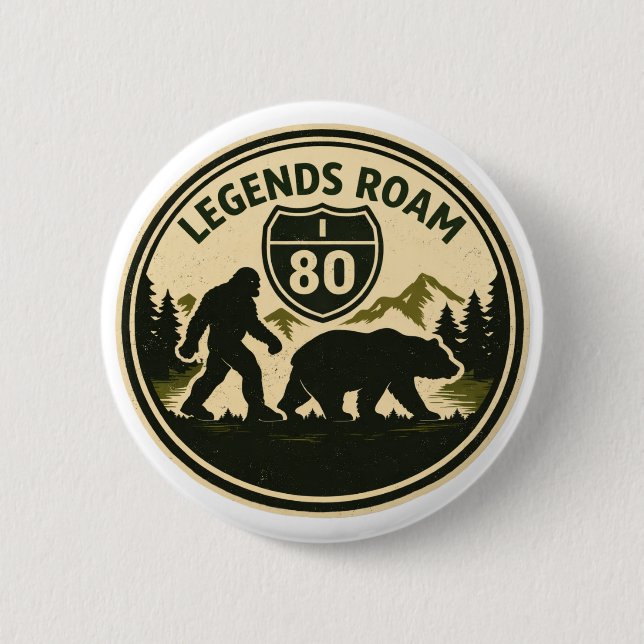 Legenden wandern – I-80 inspiriertes Emblem Button (Vorderseite)