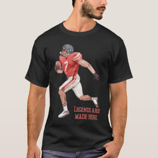 Legenden werden hier College-Football-Design T-Shirt