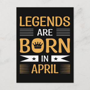 Legenden werden im April geboren Zitate für Legend Feiertagspostkarte