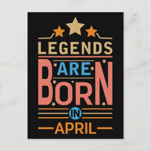Legenden werden im April geboren Zitate für Legend Feiertagspostkarte