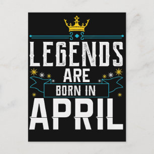 Legenden werden im April geboren Zitate für Legend Postkarte