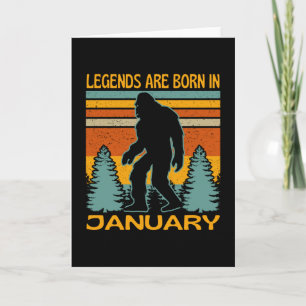 Legenden werden im Januar Bigfoot geboren Karte