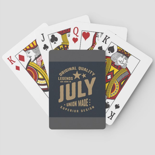 Legenden werden im Juli geboren Originalqualität Spielkarten (Rückseite)