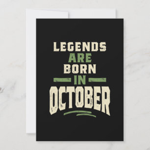 Legenden werden im Oktober geboren - Oktober Gebur Einladung