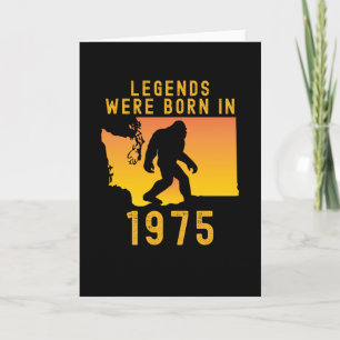 Legenden wurden 1975 geboren Retro Bigfoot Karte