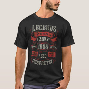 Legenden wurden im Februar 1988 Geburtstag geboren T-Shirt