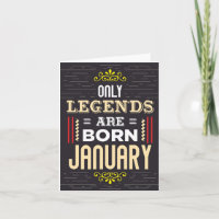 Legends Geborene Januar Geburtstagskarte