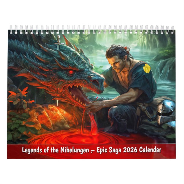 Legends of the Nibelungen Epic Saga 2026 Calendar Kalender (Titelbild)