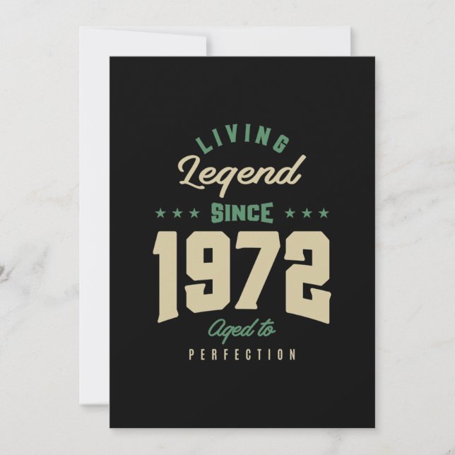 Legends seit 1972 Geburtstagsgeschenk Dankeskarte (Vorderseite)