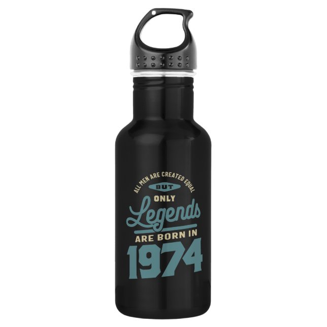 Legends seit 1974 Geburtstagsgeschenk Edelstahlflasche (Vorderseite)