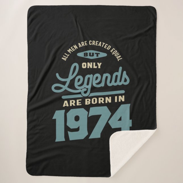 Legends seit 1974 Geburtstagsgeschenk Sherpadecke (Vorderseite)