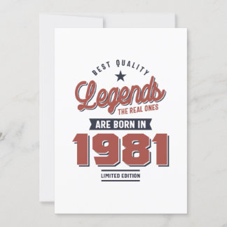 Legends the Real sind 1981 Geboren Einladung