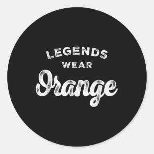 Legends tragen Orange Team Spirit Game Gear Color Runder Aufkleber