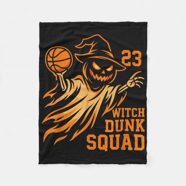 Legends Wear 23 Halloween Witch Dunk Squad Basketb Fleecedecke (Vorderseite)
