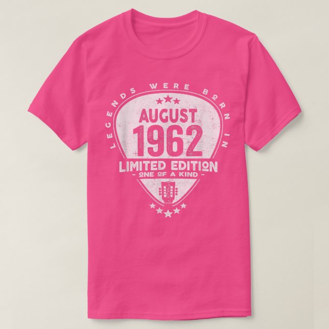 Legends Were Born In August 1962Guitar 2077 T-Shirt (Design vorne)