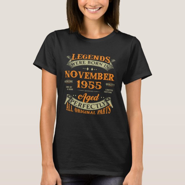 Legends Were Born In November 1955 T-Shirt (Vorderseite)