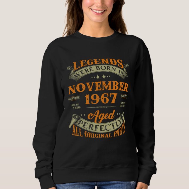 Legends Were Born In November 1967 Sweatshirt (Vorderseite)