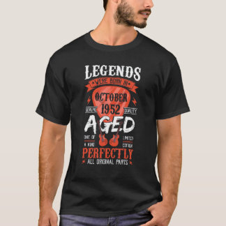 Legends Were Born In October 1952 Guitar Pick Guit T-Shirt