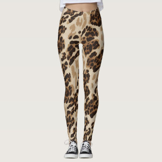 Legging Animal Print Beige Estampado Leggings