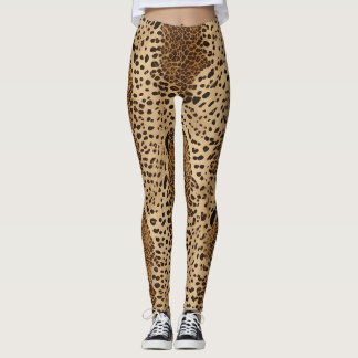 Legging Animal Print Beige Leopardo Leggings