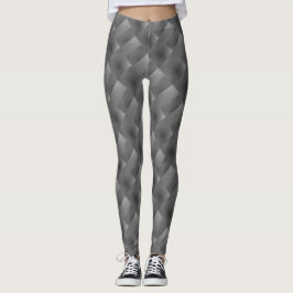Legging Asche von „Rechtecken“ mit Effekt Relief Leggings
