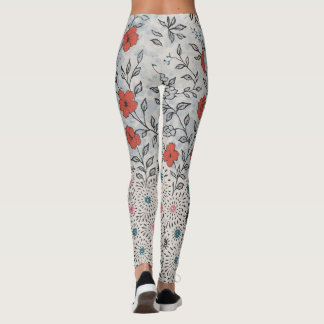 Legging  florais artístico  leggings
