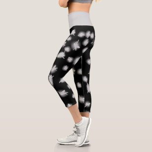 Legging Hochgeschnitten Feen Grau und Schwarz