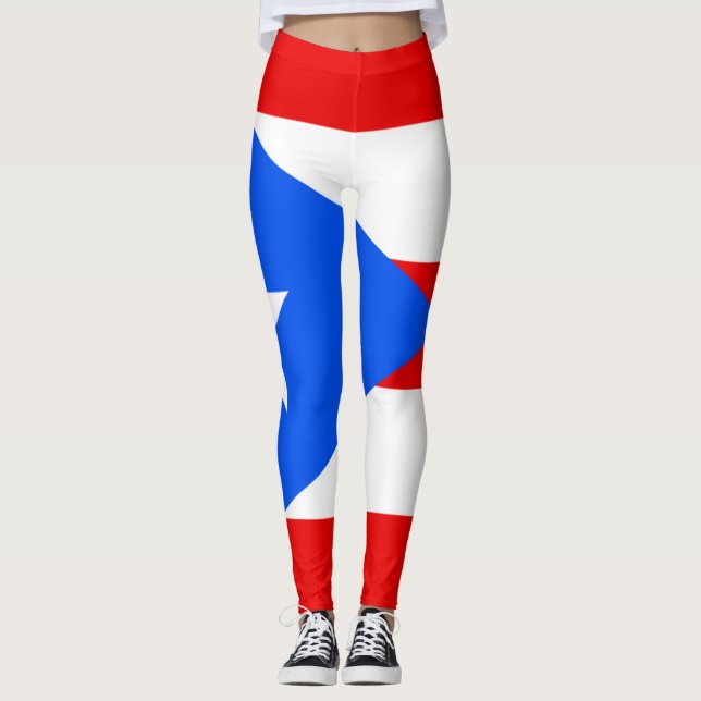 Legging Puerto- Ricoflagge Leggings (Vorderseite)