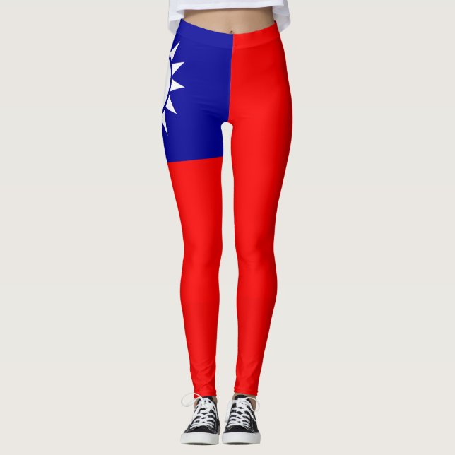 Legging Taiwan-Flagge Leggings (Vorderseite)