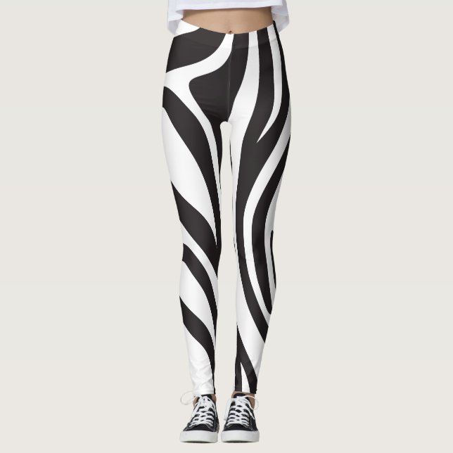 Legging Zebra-Effekt Afrikas.Natur und Minimalismu Leggings (Vorderseite)