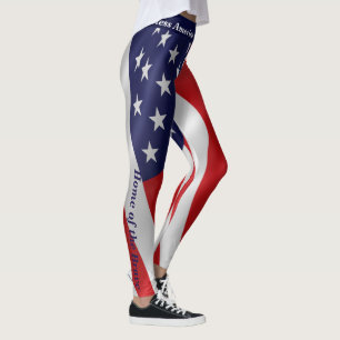 Leggings 4th JULI American Flag USA Parade