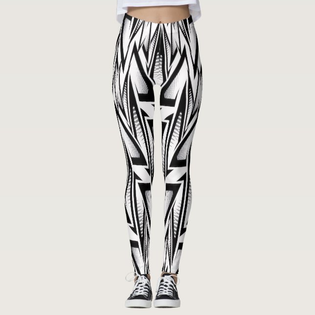 Leggings Abstract Geometric Sport design (Vorderseite)