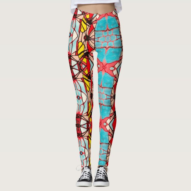 Leggings, Abstrakt Psychedelic tl IV Leggings (Vorderseite)