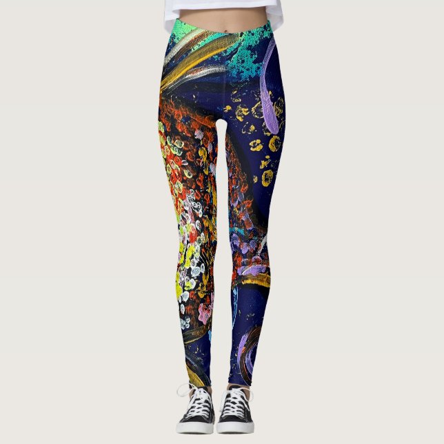 Leggings Abstrakte Kunst (Vorderseite)