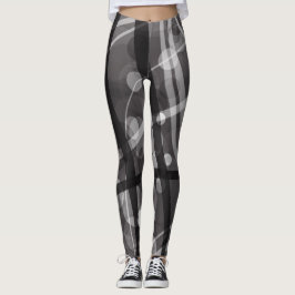 Leggings, abstraktes Design, schwarz, grau Leggings