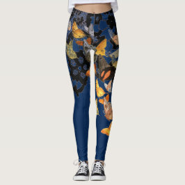 LEGGINGS-ANTIQUE-LEBERPATTER MIT SCHALTFLÄCHEN LEGGINGS