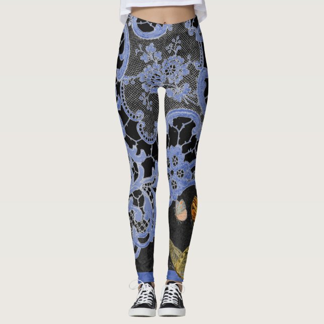 LEGGINGS-ANTIQUE-LEBERPATTER MIT SCHALTFLÄCHEN LEGGINGS (Vorderseite)