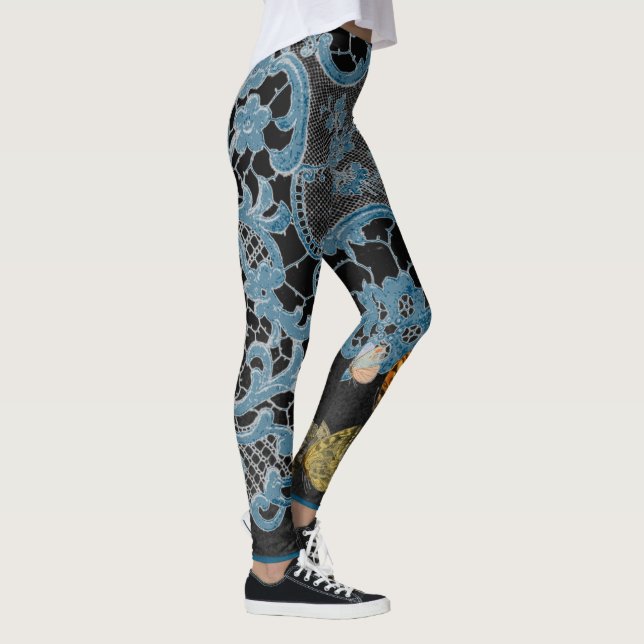 LEGGINGS-ANTIQUE-LEBERPATTER MIT SCHALTFLÄCHEN LEGGINGS (Rechts)